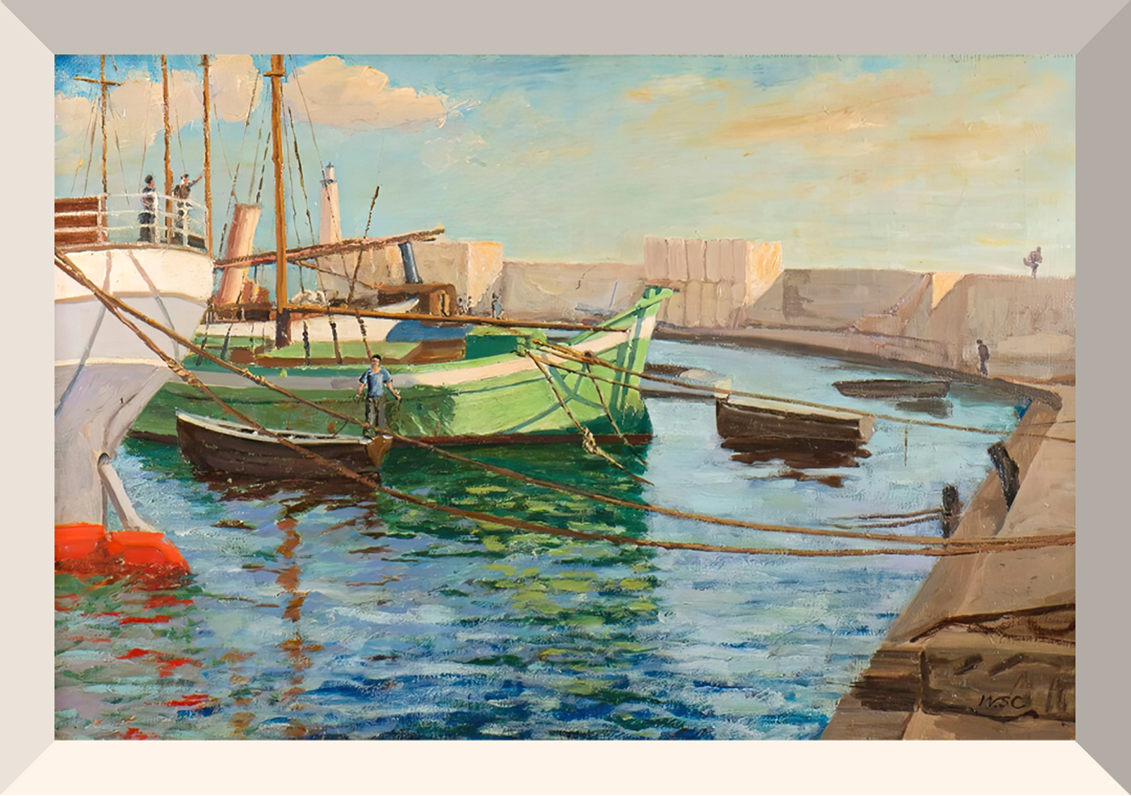 Уинстон Черчилль, «Лодки в Каннской гавани», 1937 г.»